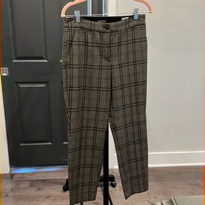 Checkered ankle pants